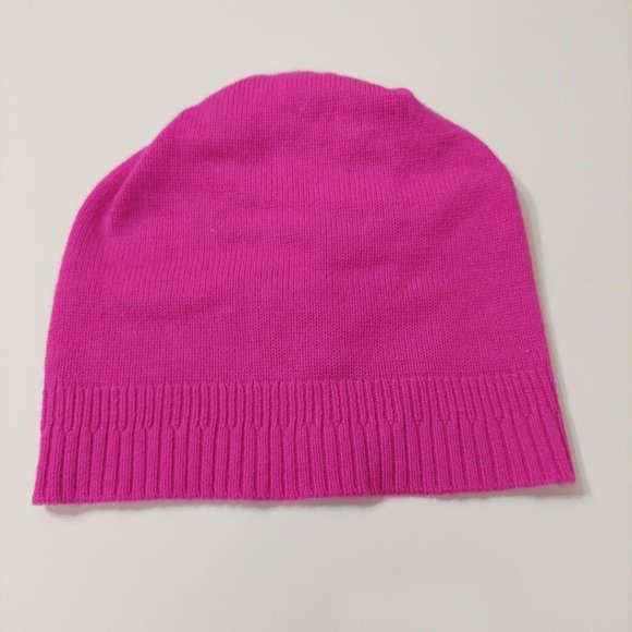Banana Republic Women's Bright Pink Merino Wool Blend Toque - Picture 2 of 3